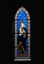 Verrière à personnages de la baie 12 : Vierge à l'Enfant, dite Notre-Dame du Verger