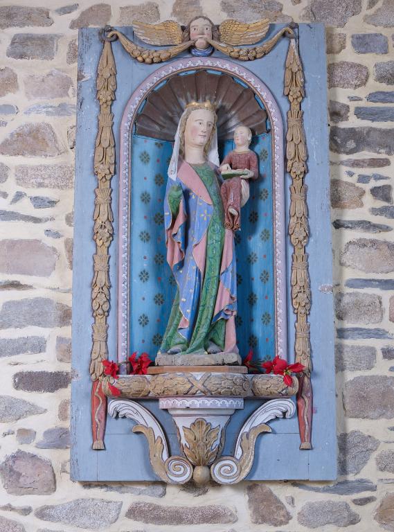 Statue : Vierge à l'Enfant, chapelle Saint-Léon (Glénac fusionnée en La Gacilly en 2017)