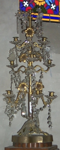 Paire 3 de chandeliers d'église