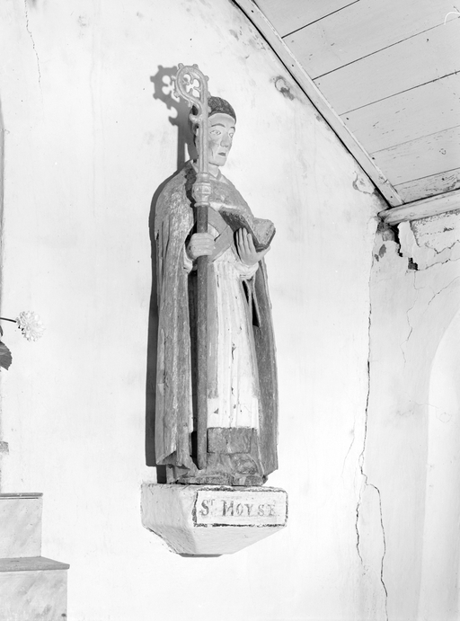 Statue (petite nature) : saint Moïse l'ethiopien, chapelle Saint-Guénolé (Langonnet)