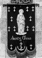 Bannière (anciennement numéro 1) : Education de la Vierge, Immaculée Conception, église paroissiale Saint-Collodan, Saint-Guénolé (île de Sein)