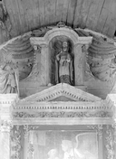 Statue (petite nature) : saint Cadoc (?), chapelle Saint-Cado (Saint-Caradec-Trégomel)