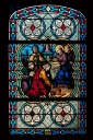 Verrière à personnages de la baie 11 : Adoration des mages