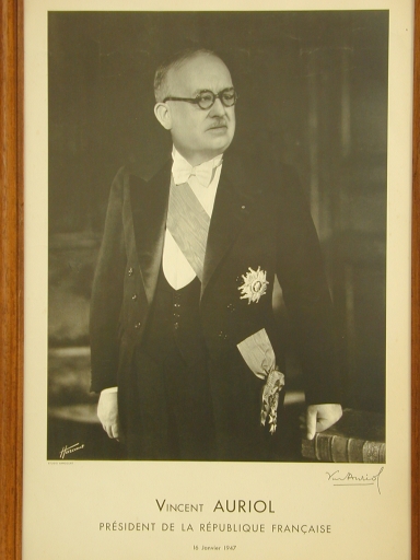 Estampe : Portrait du Président Vincent Auriol