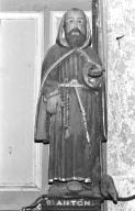 Statue (grandeur nature, d'applique) : saint Antoine, église paroissiale Saint-Budoc (Trégarvan)