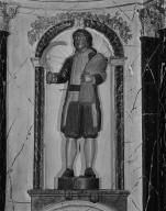 Statue (petite nature, d'applique) : saint Isidore, église paroissiale Saint-Symphorien (Surzur)