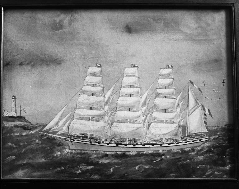 Tableau, ex-voto : le saint Louis, église paroissiale Notre-Dame (Larmor-Baden)