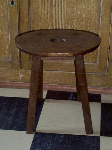 Ensemble de 3 tabourets d'église