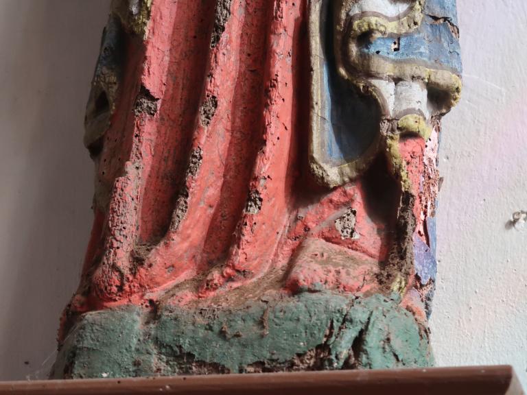 Statue : sainte Catherine d'Alexandrie, église paroissiale Notre-Dame (Collorec)