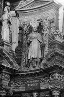 Statue (2, petite nature) : saint Eloi, saint évêque, église paroissiale Saint-Abdon, Saint-Sennen (Messac fusionnée en Guipry-Messac en 2016)