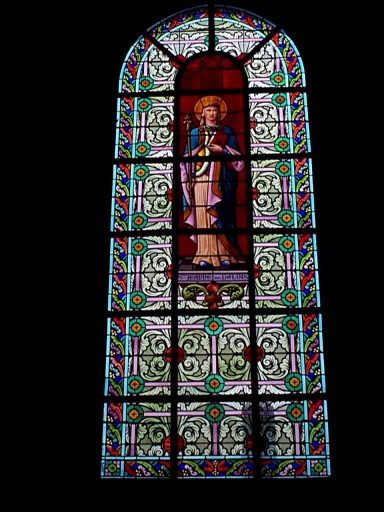Verrière de la baie 11 (verrière géométrique) : sainte Jeanne de Valois