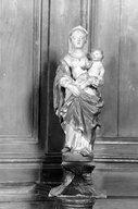 Statue (statuette) : vierge à l'enfant, église paroissiale Saint-Martin (Lassy)