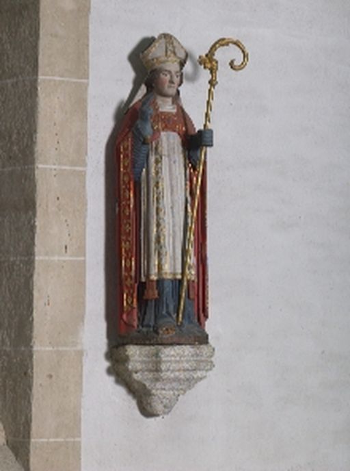 Statue : Saint Nicolas de Bari, église Saint-Étienne (Saint-Abraham)