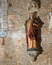 Statue sur culot sous dais : sainte Cécile