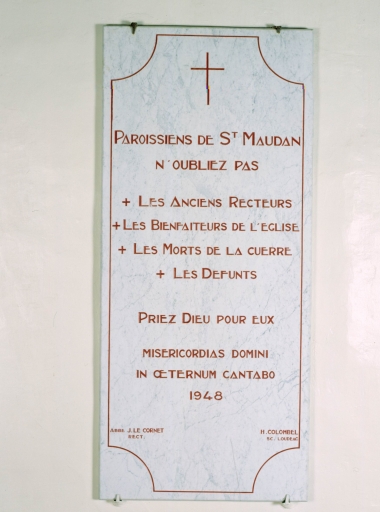 Plaque commémorative