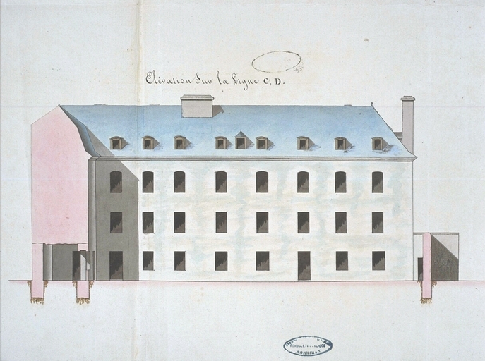Couvent des soeurs de la Charité, dit Petit-Couvent, puis maison d'arrêt, puis hôpital civil et militaire, puis lycée Lesage,rue de la Loi ; rue Lesage (Vannes)