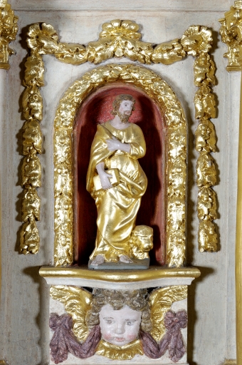 Ensemble de 5 figurines : Christ et les évangélistes