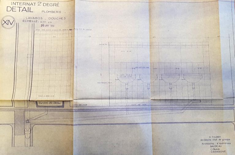 Les premiers internats et externats du lycée Dupuy-de-Lôme, 4 rue Jean Le Coutaller (Lorient)