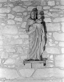 Statue (petite nature, d'applique) : Vierge à l'Enfant, église paroissiale Saint-Goulven (Goulien)
