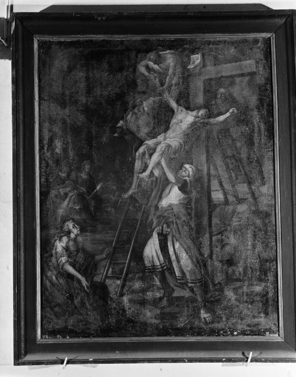 Tableau : Descente de croix, église paroissiale sainte-Brigitte, sainte-Anne (Noyalo fusionnée en Theix-Noyalo en 2016)