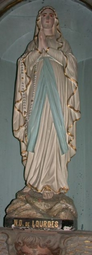 Statue de l'autel latéral nord : Notre-Dame de Lourdes