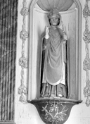 Statue (d'applique, petite nature) : saint évêque, chapelle Notre-Dame de Kerdroguen (Colpo)