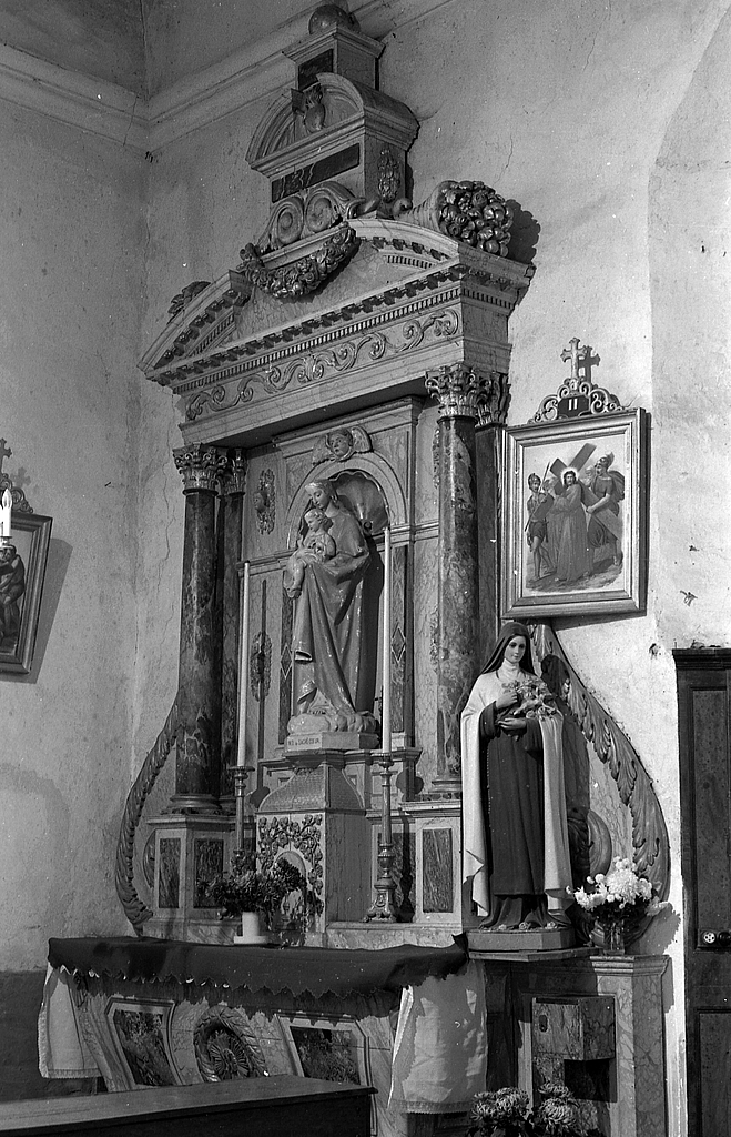 Retable (2, autel secondaire, retable architecturé), église paroissiale Sainte-Colombe (Sainte-Colombe)