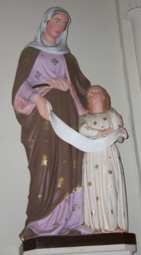Groupe sculpté : Education de la Vierge