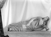 Statue (petite nature) : sainte Marie-Madeleine au désert, chapelle Saint-Nicolas (Gourin)