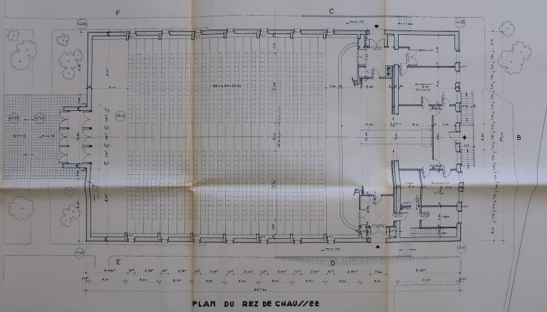 La chapelle - salle audiovisuelle (disparue) de la cité scolaire Kerichen, dite aussi "Campus Kerichen" (Brest)