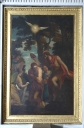 Tableau d'autel et cadre : Baptême du Christ
