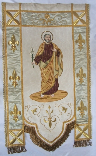 Bannière de procession : Saint Joseph, Immaculée Conception