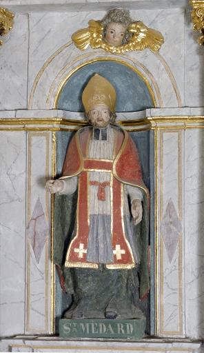 Statue de saint Médard, église paroissiale Saint-Médard (Billé)