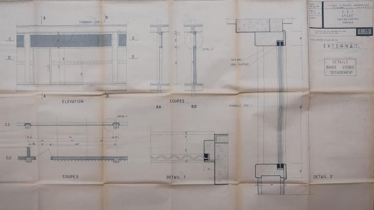 L'externat et les ateliers du lycée Paul Sérusier, avenue Waldkappel (Carhaix-Plouguer)