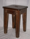 Série de 3 tabourets d'église