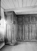 Meuble de sacristie, armoire, placard, lambris de hauteur, église paroissiale Saint-Samuel (Le Saint)