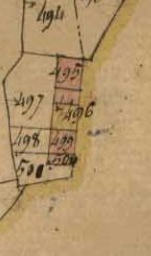 Maisons, alignement de 3 logis, le Village (La Chapelle-aux-Filtzméens)