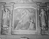 Tableau (tableau d'autel) : Donation du rosaire, église paroissiale Saint-Vinoc (Plouhinec-29)