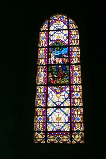 Verrière à personnages de la baie 3 : saint Isidore