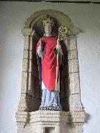 Statue (d'applique) : saint Sylvestre, chapelle Saint-Servais ou Saint-Sylvestre (Langoëlan)