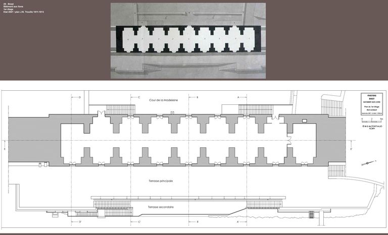 Levée de Pontaniou et édifice logistique et de stockage dit "Bâtiment aux Lions", rue de Pontaniou - arsenal (Brest)