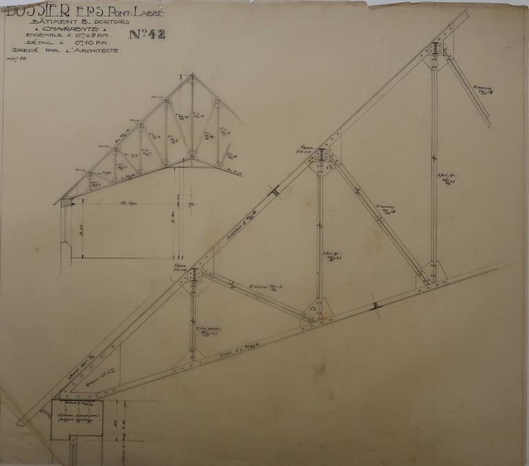 Bâtiments de l'ancienne école primaire supérieure, lycée Laënnec, 61 rue du Lycée (Pont-L'Abbé)