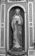 Statue (d'applique, petite nature) : vierge, dite Notre-Dame de grâces, église paroissiale Saint-Gorgon (Plovan)