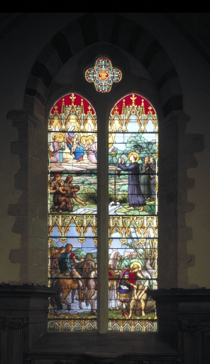 Ensemble de 4 verrières (baies 0, 1, 2, 4) : La Vie de Judicaël