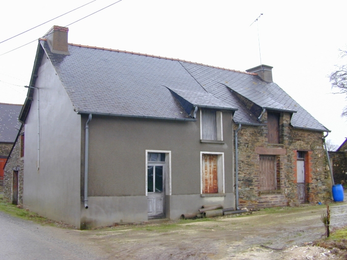 Alignement de maisons, la Chevalerais (Pipriac)