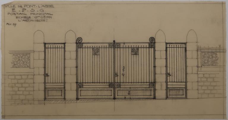 Bâtiments de l'ancienne école primaire supérieure, lycée Laënnec, 61 rue du Lycée (Pont-L'Abbé)