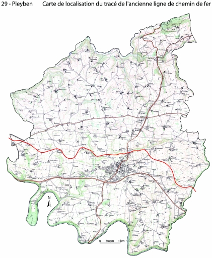 L'ancienne ligne de chemin de fer de la commune de Pleyben