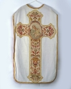 Ornement blanc 2 : chasuble, étole, voile de calice
