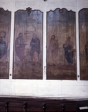 Peintures : les Apôtres, saint Paul, saint Barnabé, les Evangélistes, les docteurs de l'église, église paroissiale Notre-Dame-de-Lorette (Séglien)