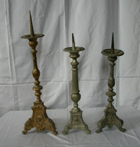 Paire 2 de Chandeliers d'autel